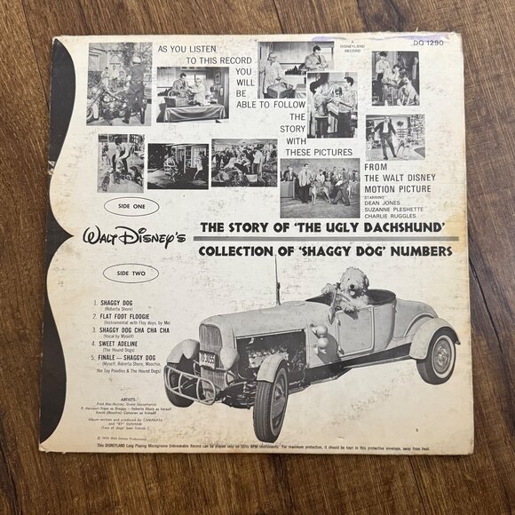 Walt Disney's The Ugly Dachshund Shaggy Dog Vinyl LP 1965 DQ1290 - Picture 2 of 4